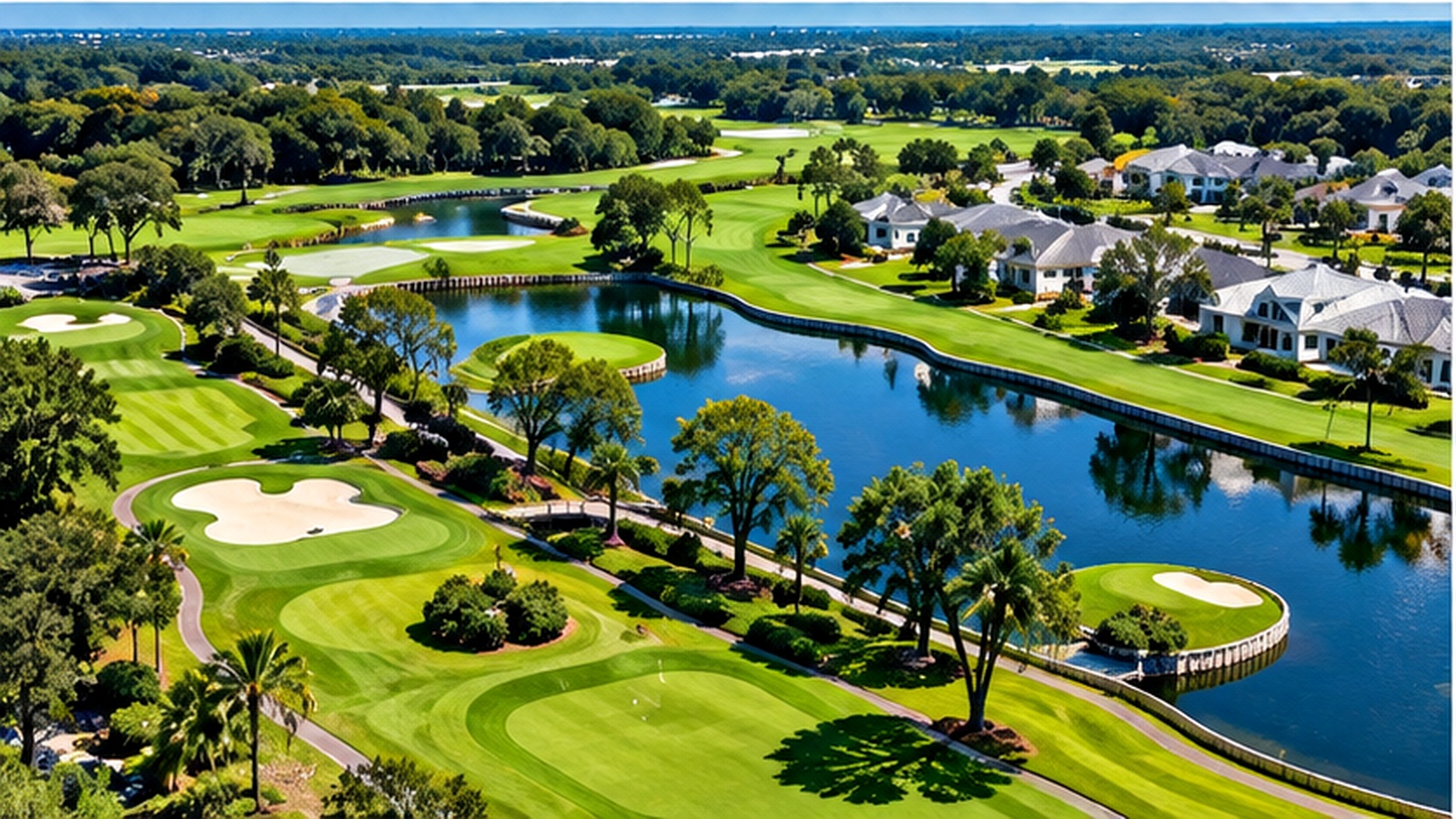 Drone mapping over a golf course